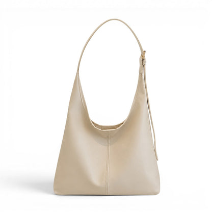 Naely - Bolso Tote Grande de Mujer suave minimalista - Beige - CARMEN VELVET
