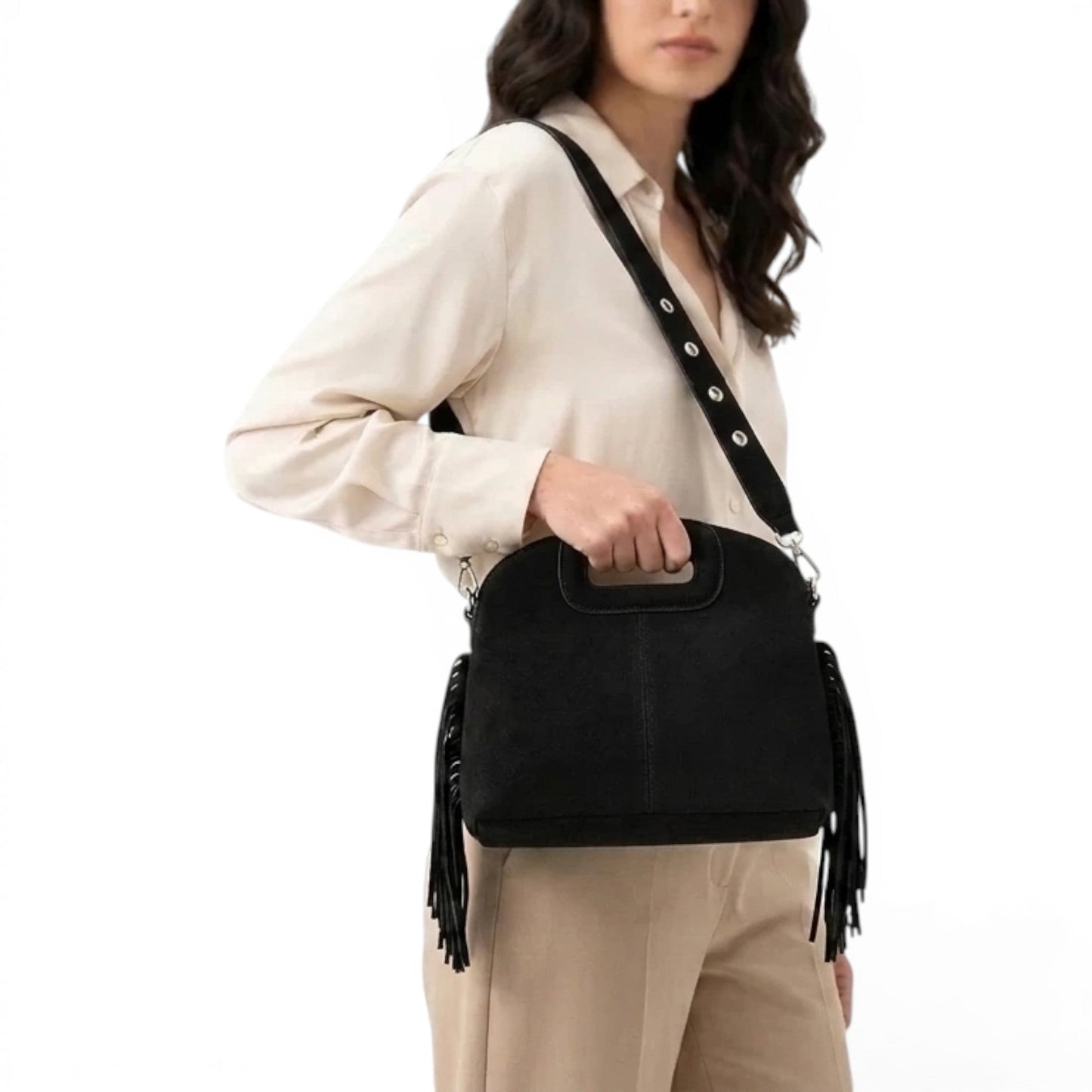 Sélya - Bolso Pequeño de mujer flecos bohemio Chic - CARMEN VELVET