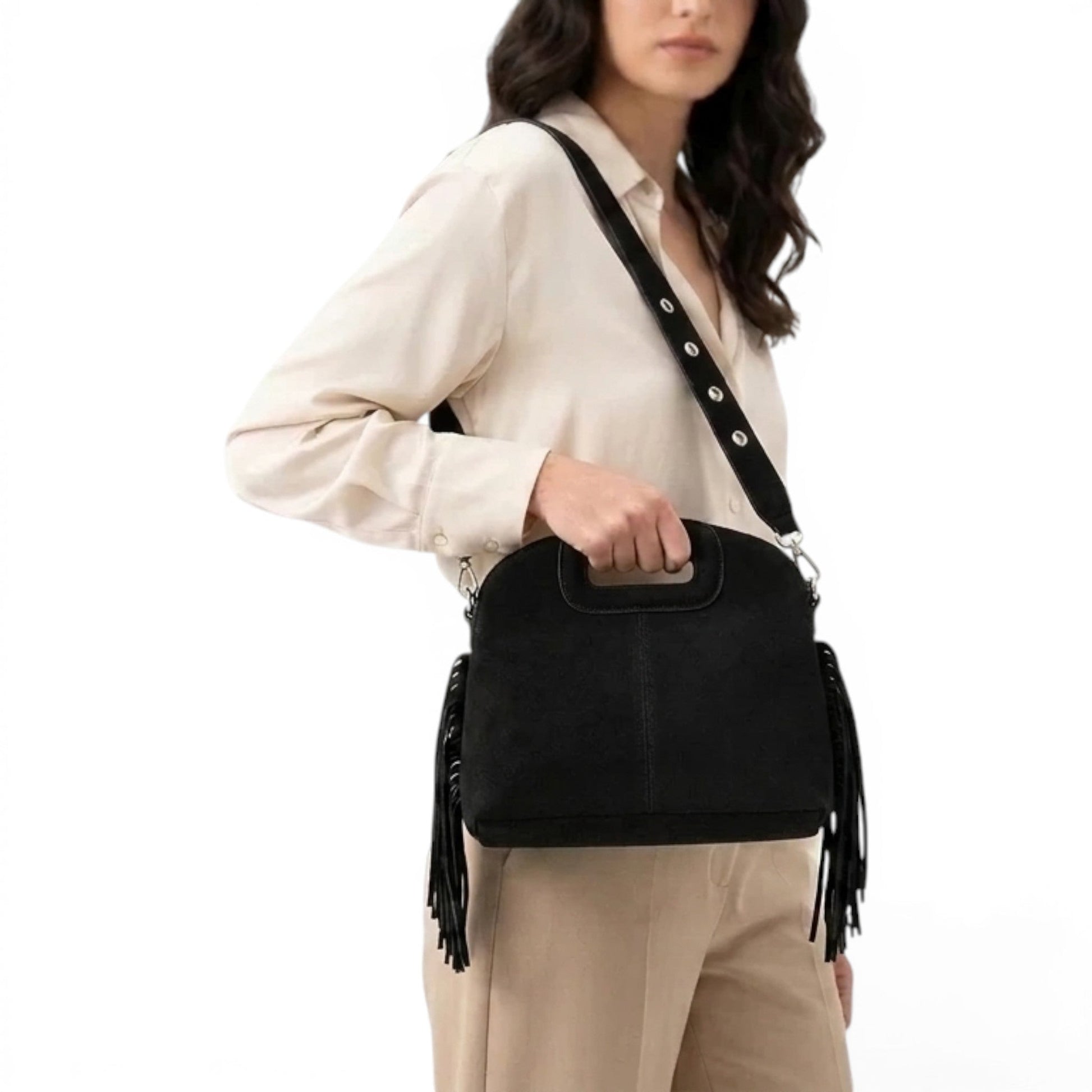 Sélya - Bolso Pequeño de mujer flecos bohemio Chic - CARMEN VELVET