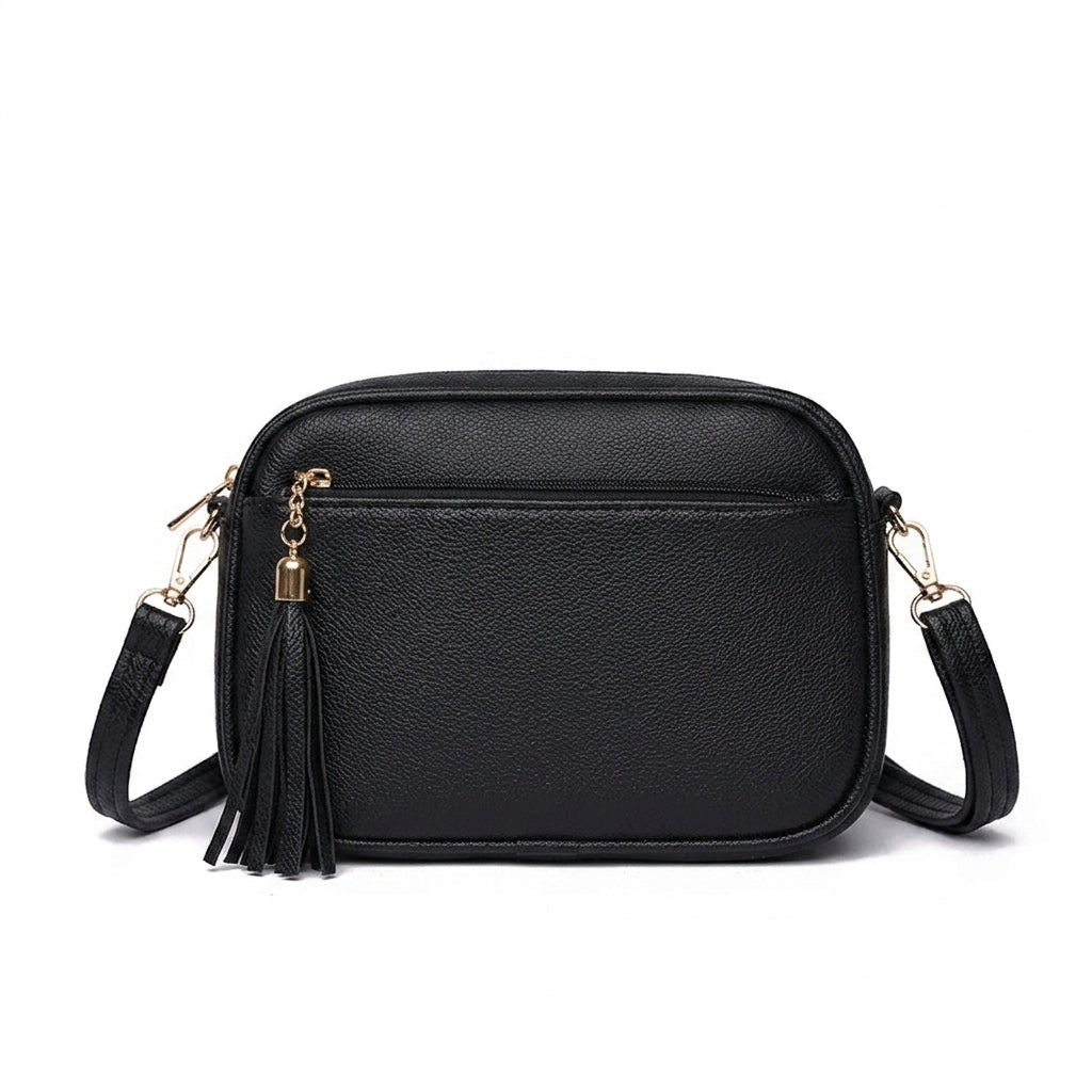 AMANDA - Bolso Pequeño multibolsillos en cuero - CARMEN VELVET