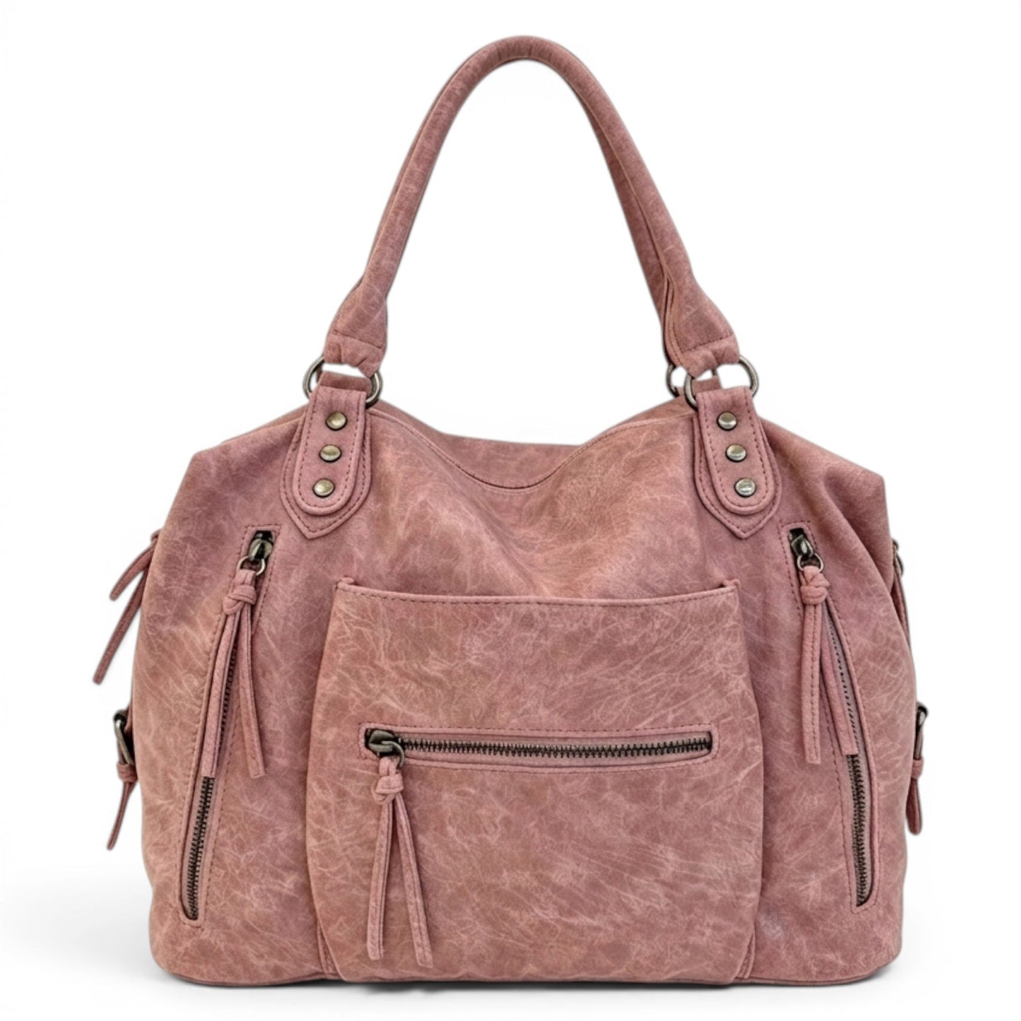 QARYA - Bolso para el Día a Día de cuero multibolsillos - Rosa - CARMEN VELVET
