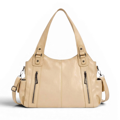 Lilly - Bolso para el Día a Día con cremallera - Beige - CARMEN VELVET