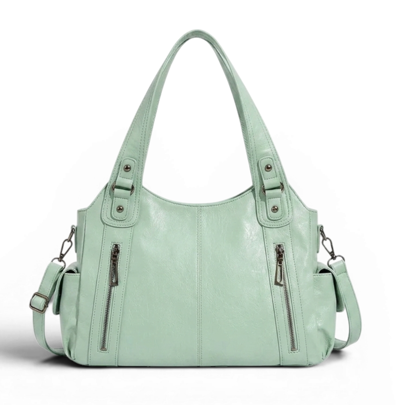 Lilly - Bolso para el Día a Día con cremallera - Verde Claro - CARMEN VELVET