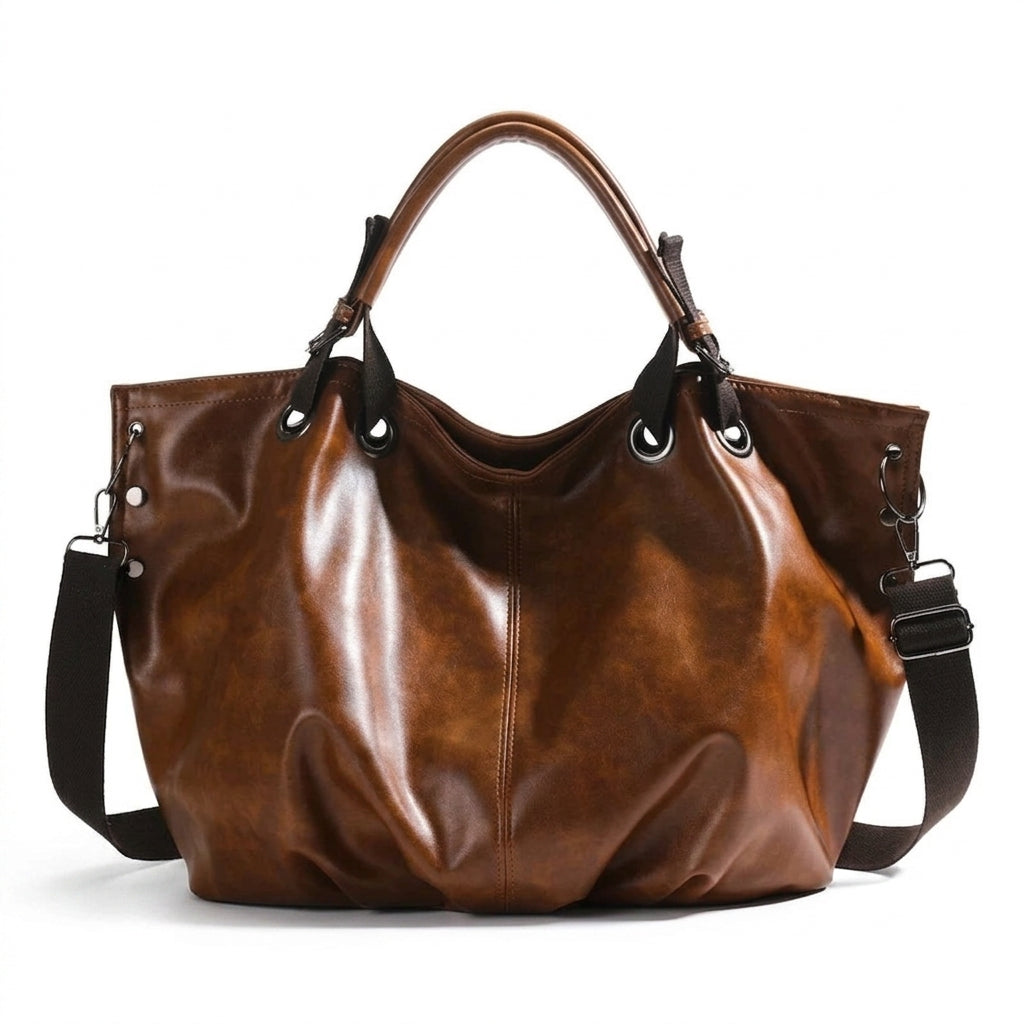 Gorane - Bolso Tote Grande para el día a día - Marrón - CARMEN VELVET
