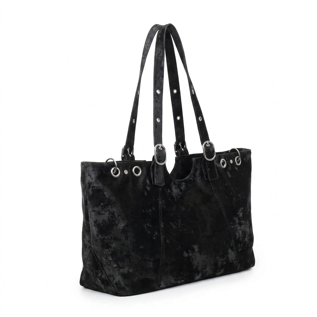 Raven - Bolso Tote Grande de Mujer en ante efecto envejecido - CARMEN VELVET
