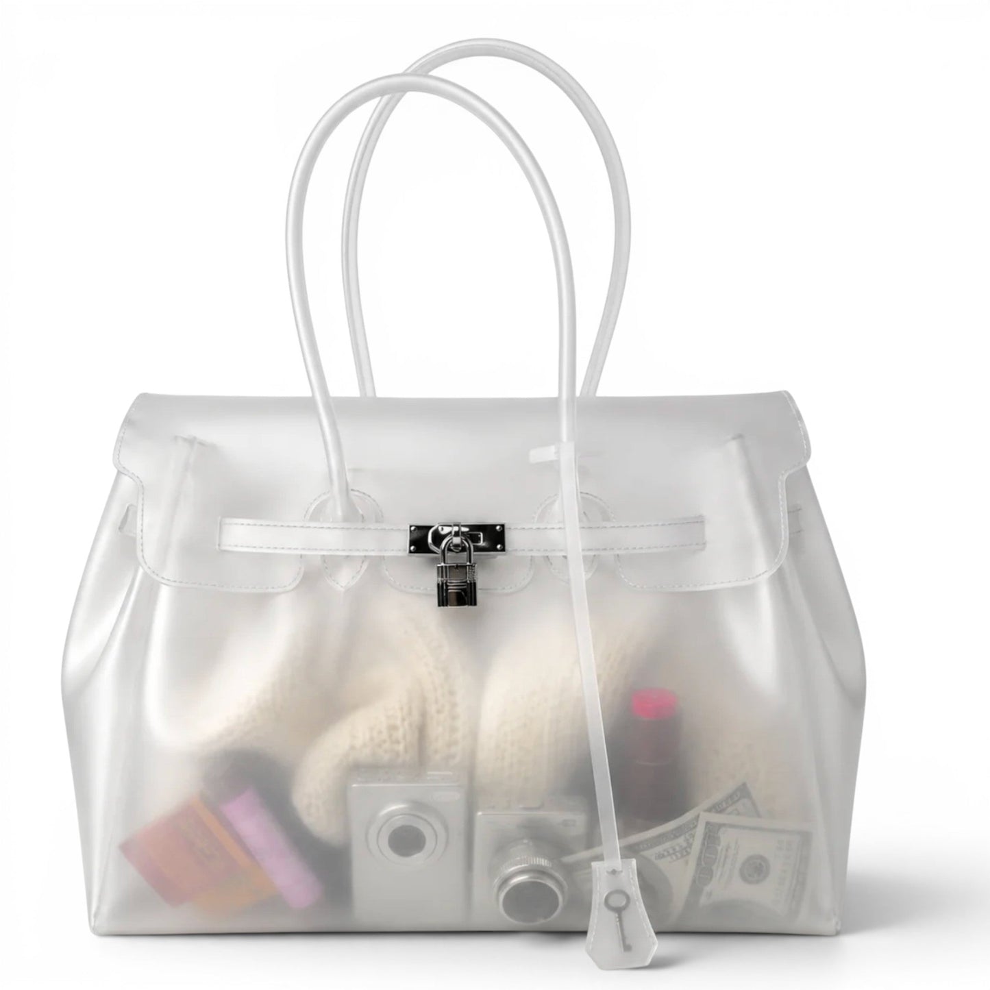 Jelly - Bolso Grande transparente de tendencia - Blanco - CARMEN VELVET