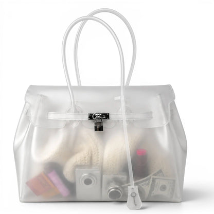 Jelly - Bolso Grande transparente de tendencia - Blanco - CARMEN VELVET