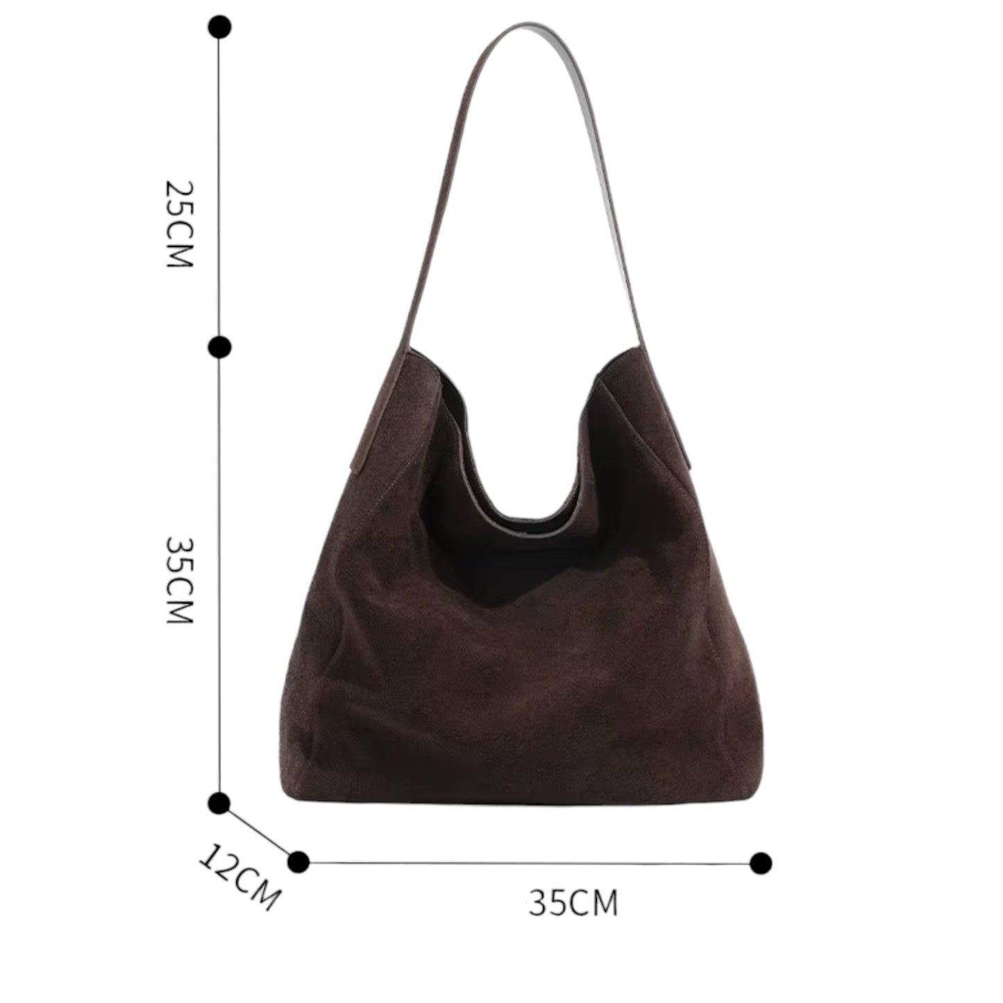 GANYA - Bolso Grande para el Día a Día suave en ante - CARMEN VELVET