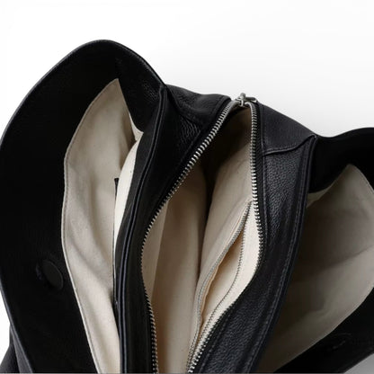 LEATY - Bolso Grande en cuero auténtico - CARMEN VELVET
