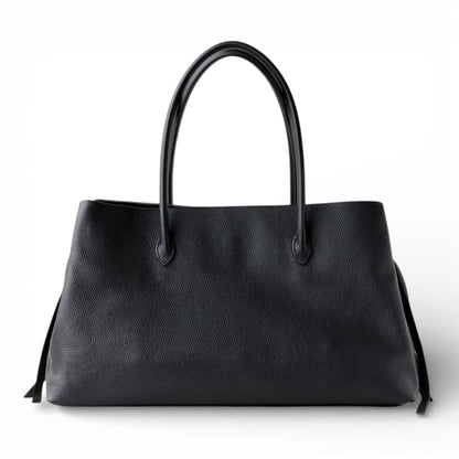 LEATY - Bolso Grande en cuero auténtico - Negro - CARMEN VELVET