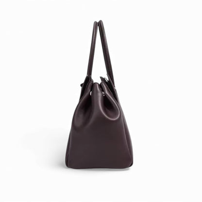 IRVA - Bolso de Mujer en cuero con bandolera y cierre metálico - CARMEN VELVET