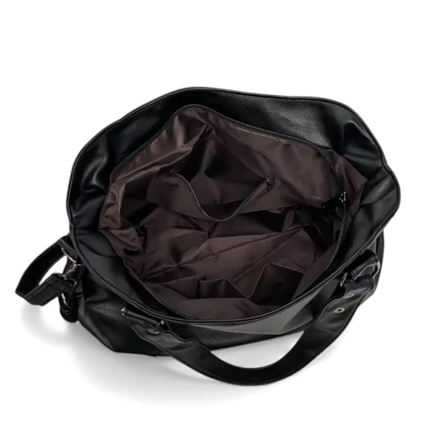 HÉRA - Bolso Grande en cuero suave negro - CARMEN VELVET
