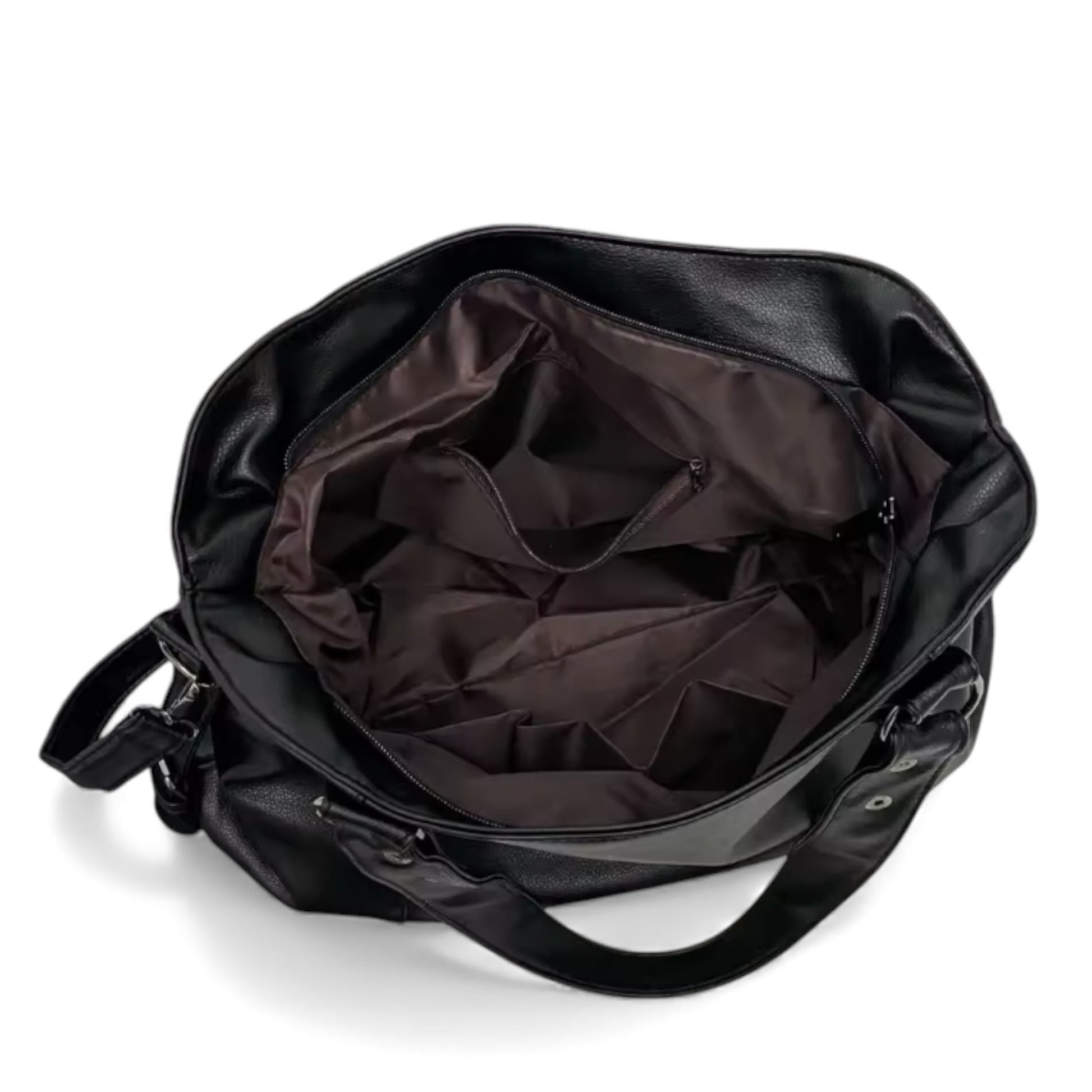 HÉRA - Bolso Grande en cuero suave negro - CARMEN VELVET