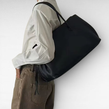 LEATY - Bolso Grande en cuero auténtico - CARMEN VELVET