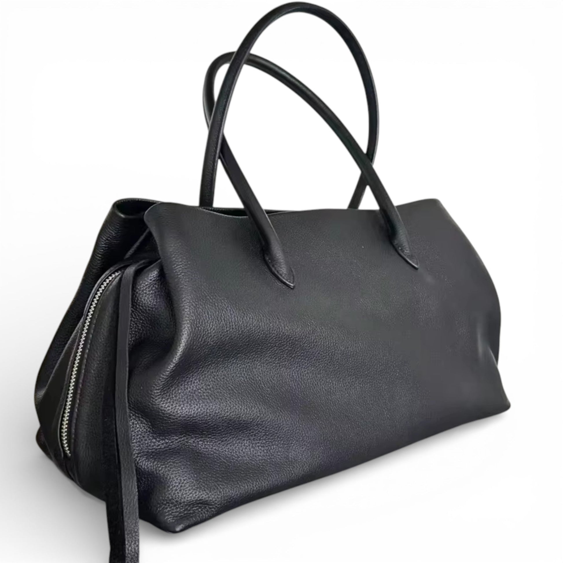 LEATY - Bolso Grande en cuero auténtico - CARMEN VELVET