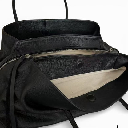 LEATY - Bolso Grande en cuero auténtico - CARMEN VELVET
