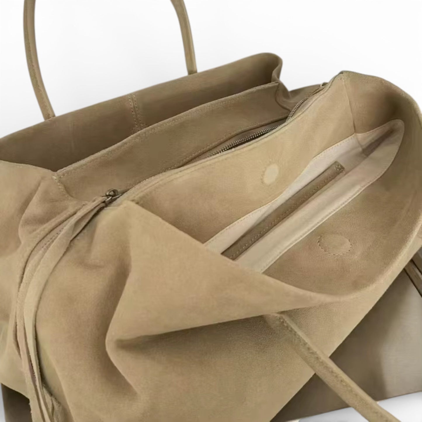 LEATY - Bolso Grande en cuero auténtico - CARMEN VELVET