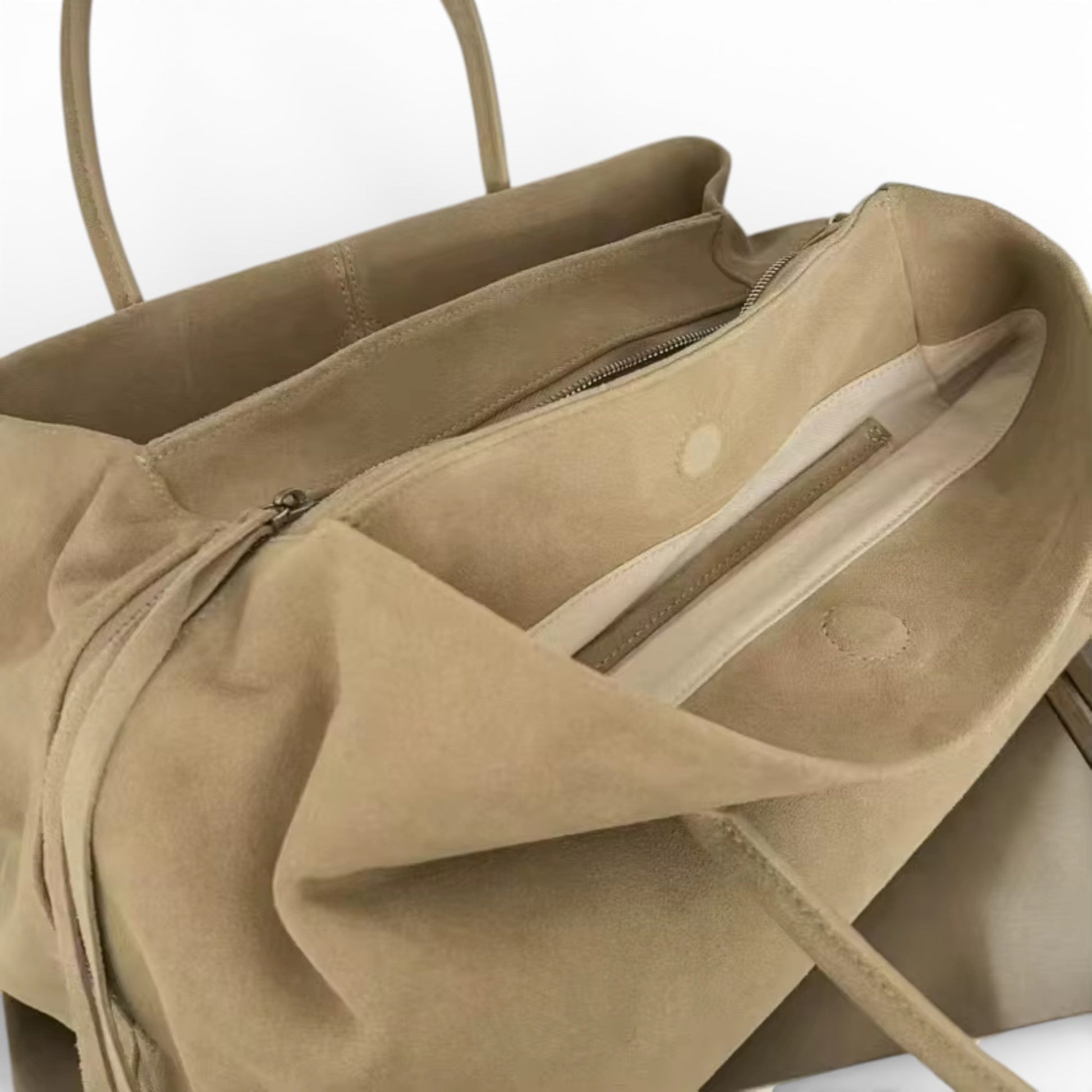 LEATY - Bolso Grande en cuero auténtico - CARMEN VELVET