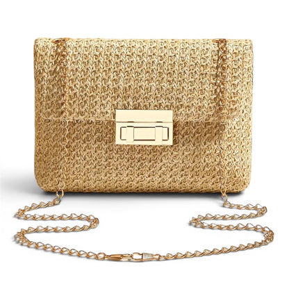 Linéa - Bolso Pequeño de mujer en paja Chic - Marrón - CARMEN VELVET