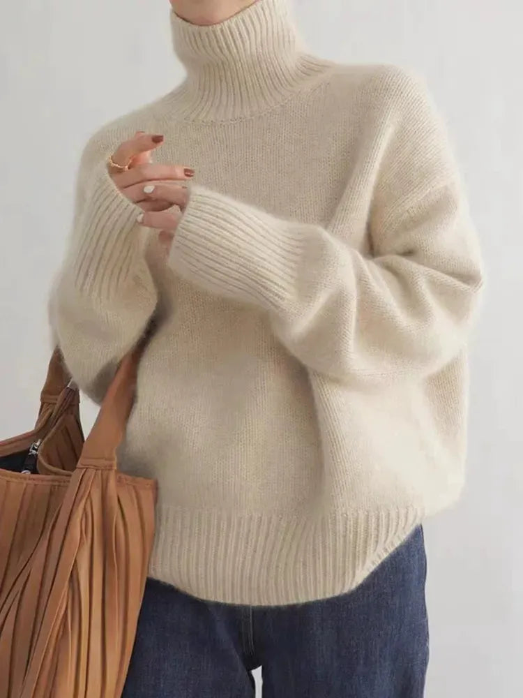 Adela - Jersey de cuello alto elegante