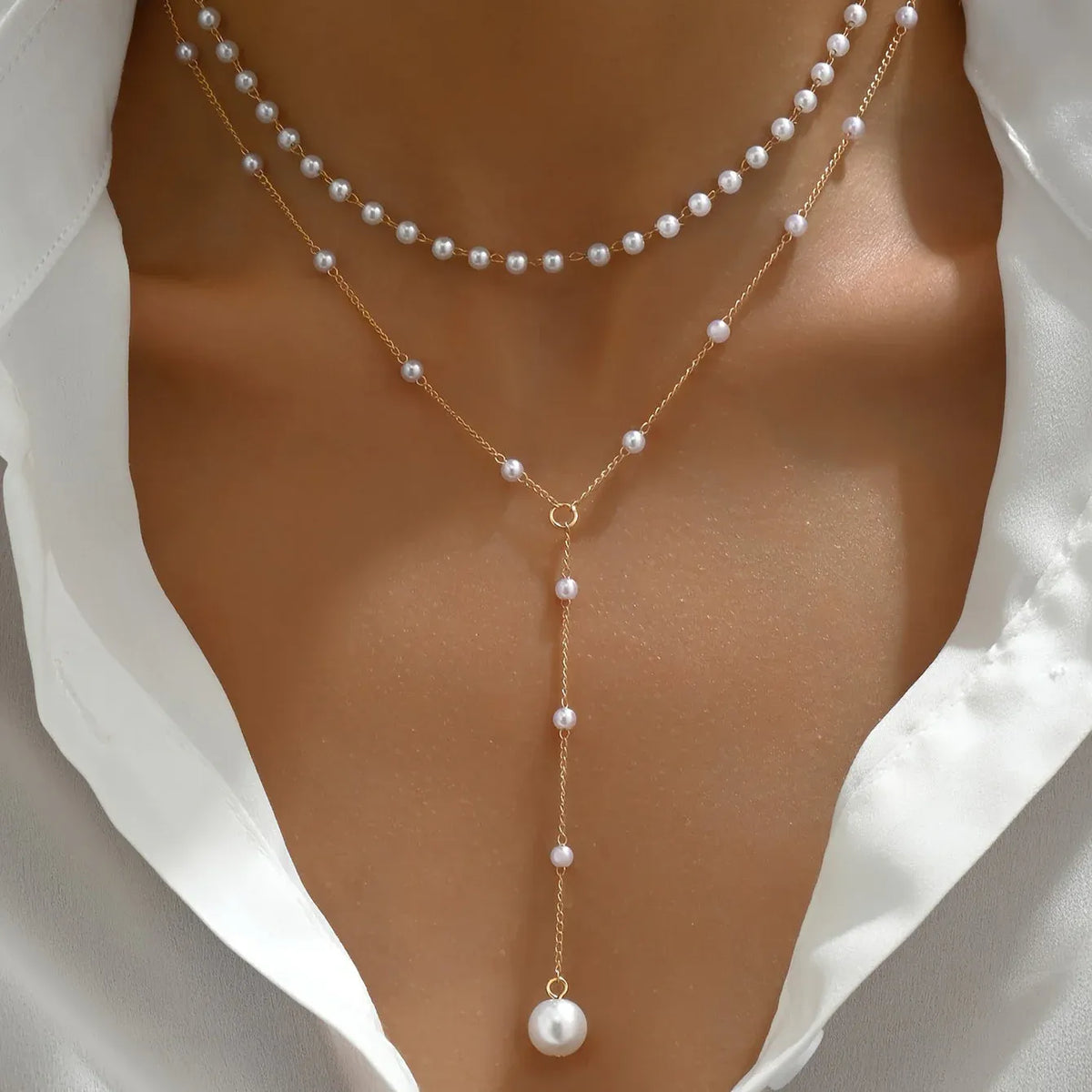 Riva™ - Collar de perlas en capas