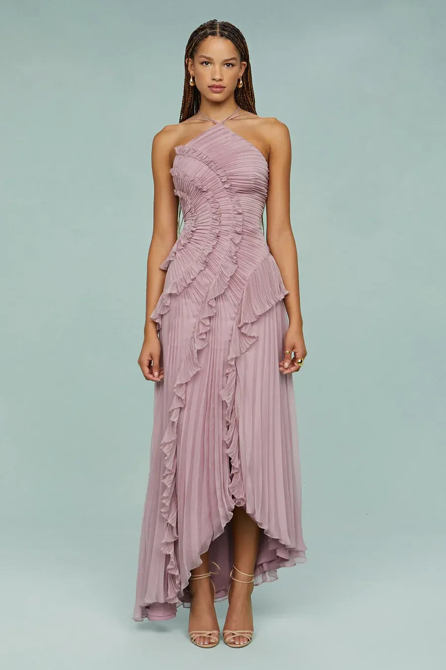 Lily Rose - Vestido largo cruzado con motivo romántico