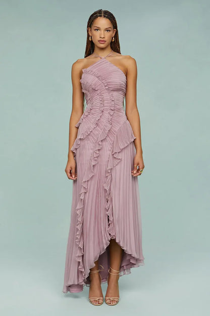 Lily Rose - Vestido largo cruzado con motivo romántico