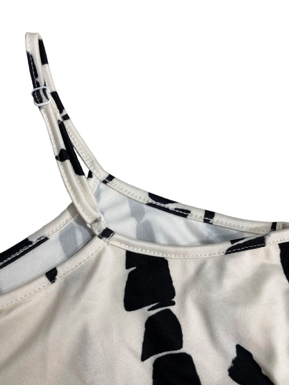 Candela - Vestido midi motivo con tirantes finos
