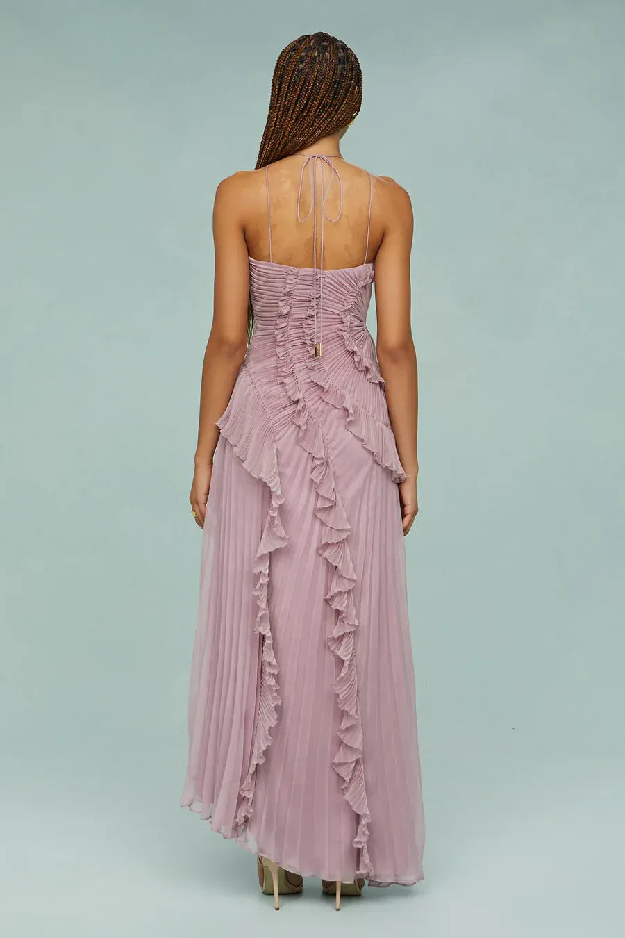 Lily Rose - Vestido largo cruzado con motivo romántico