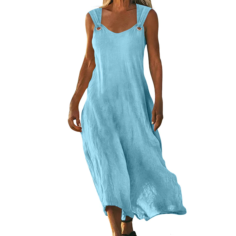 Leila - Vestido largo con tirantes de anillas