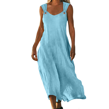 Leila - Vestido largo con tirantes de anillas