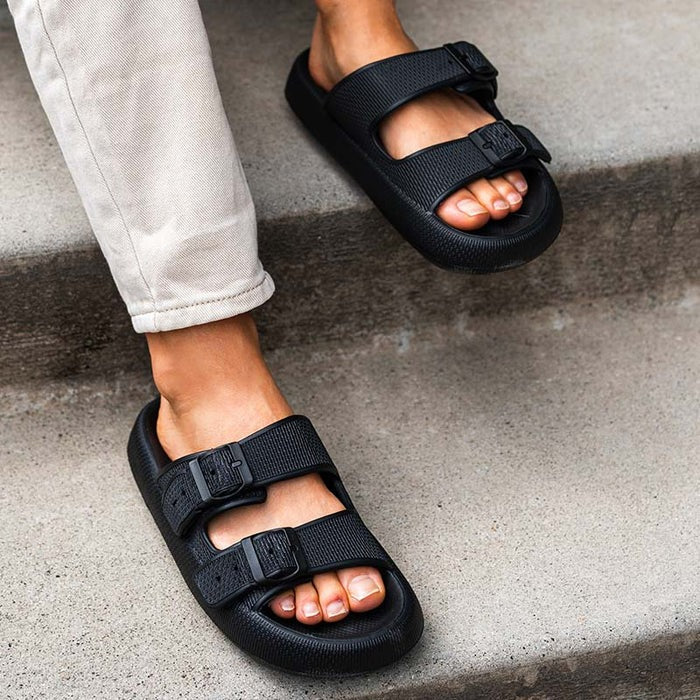 Iria - Sandalias con pisada acolchada con doble ajuste