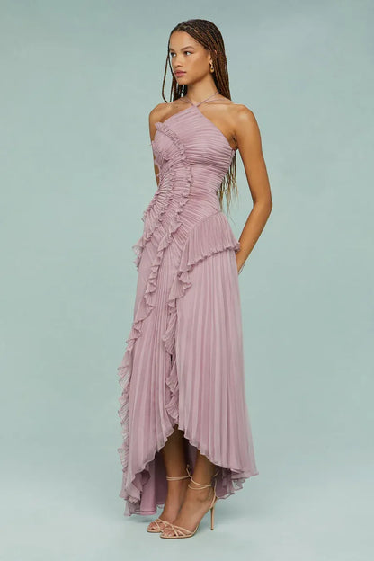 Lily Rose - Vestido largo cruzado con motivo romántico