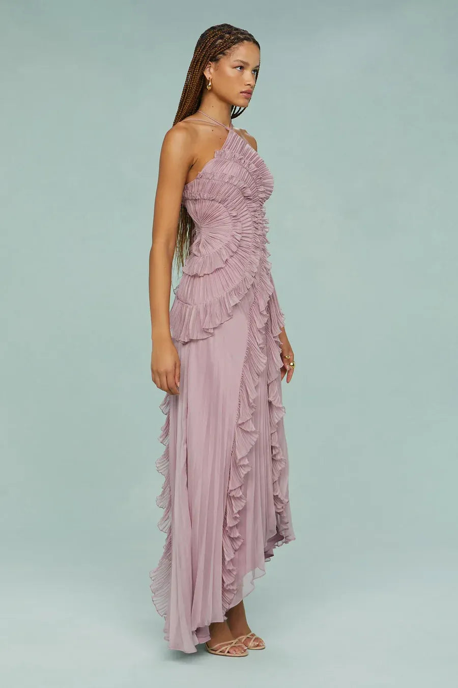 Lily Rose - Vestido largo cruzado con motivo romántico