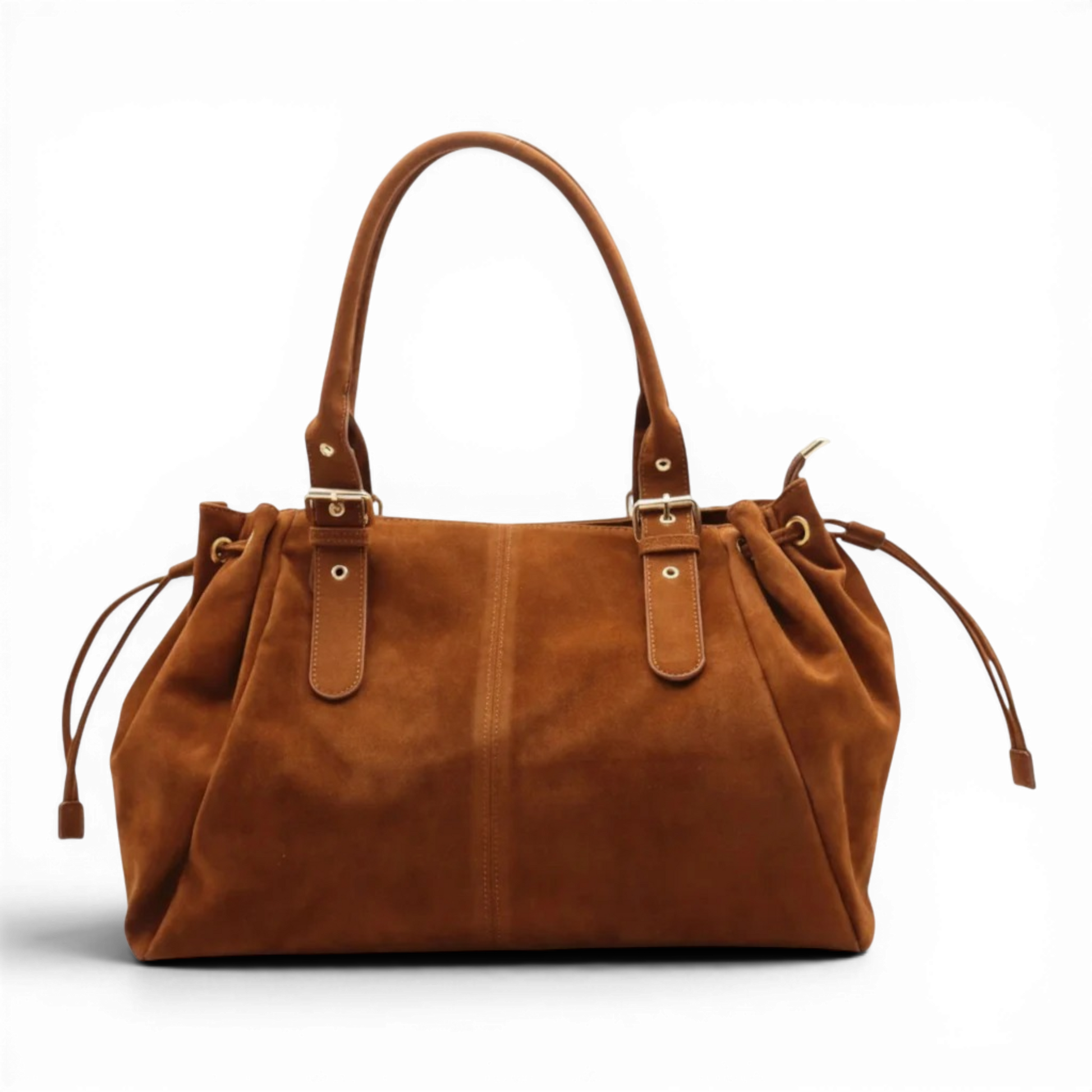 EYNA XL Ante - Bolso para el Día a Día de ante grande - Marrón - CARMEN VELVET
