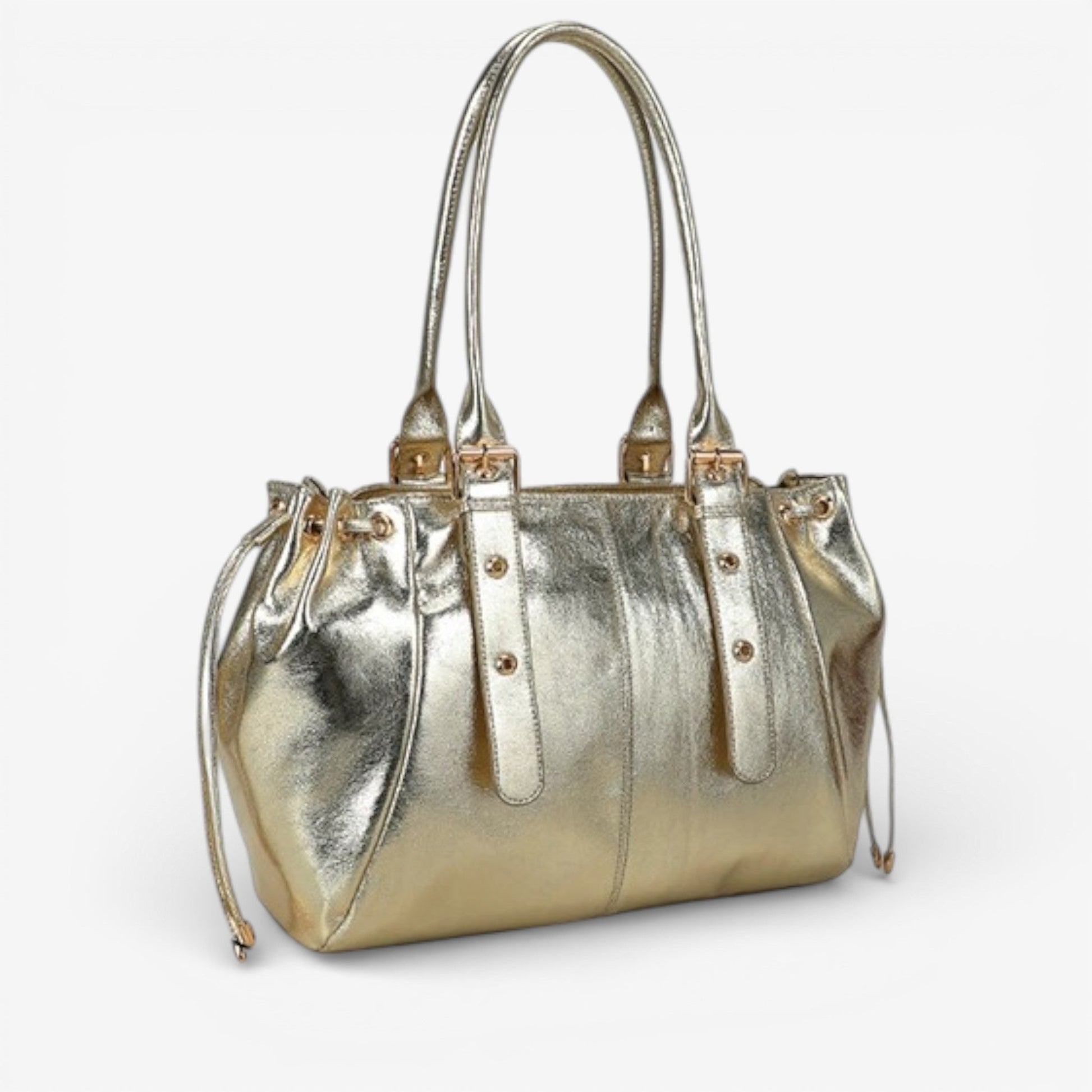 SANTRY - Bolso con brillante gran formato - Dorado - CARMEN VELVET