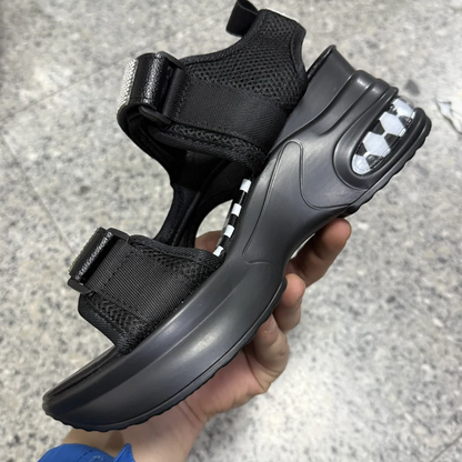 Lidia - Sandalias de confort ergonómico con cuña y detalles brillantes