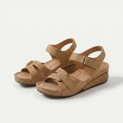 Noa - Sandalias de confort ergonómico con cuña y pisada confortable
