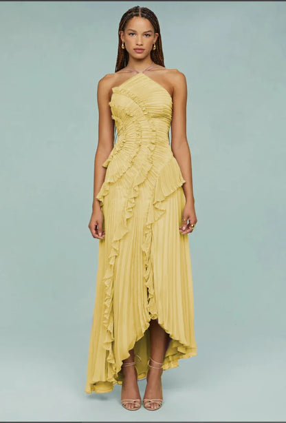 Lily Rose - Vestido largo cruzado con motivo romántico