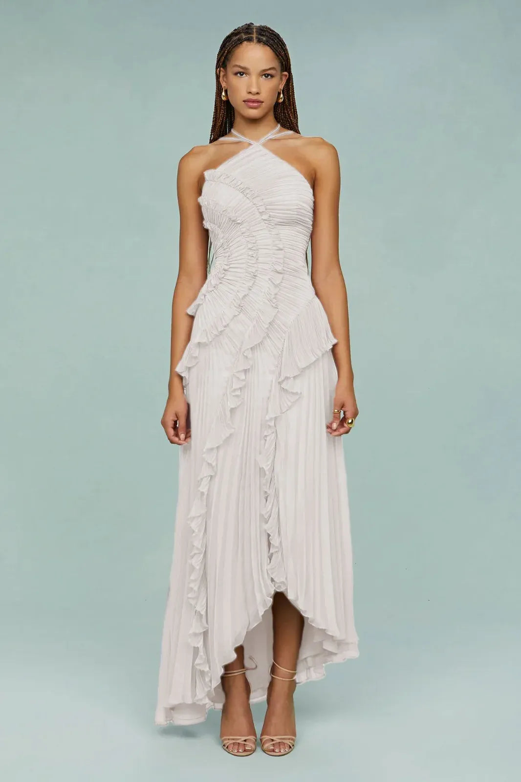Lily Rose - Vestido largo cruzado con motivo romántico