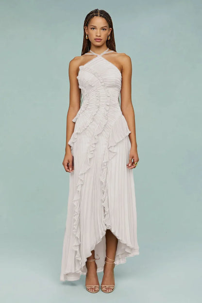 Lily Rose - Vestido largo cruzado con motivo romántico