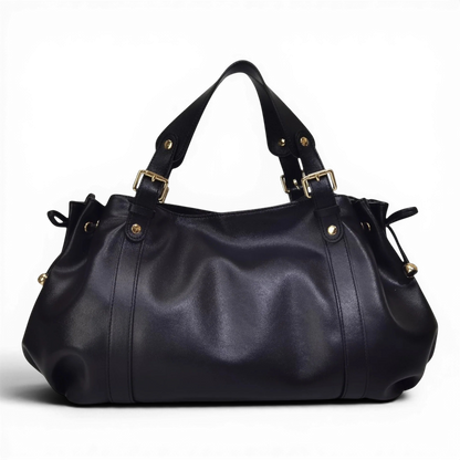 NWAE - Bolso Grande de Cuero - Negro - CARMEN VELVET