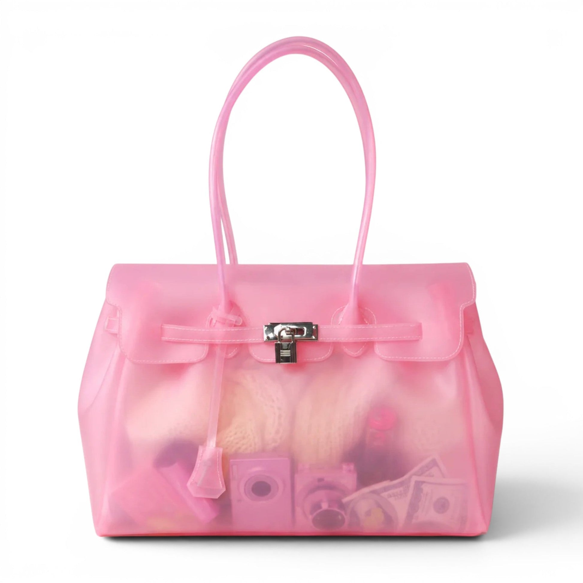 Jelly - Bolso Grande transparente de tendencia - Rosa - CARMEN VELVET