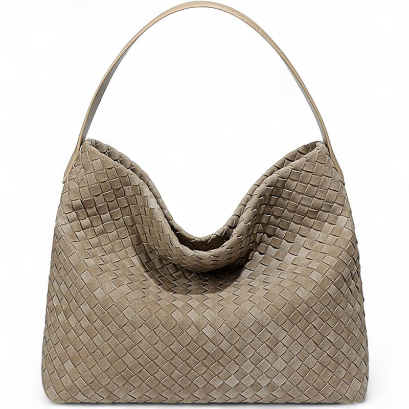 Liam - Bolsos Tote Trenzados de Tendencia - Beige - CARMEN VELVET