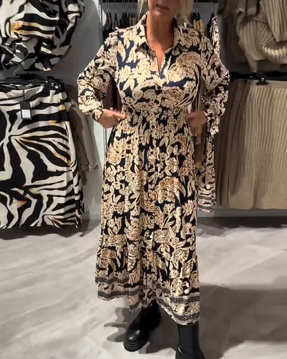 Clara - Vestido camisero floral de estilo vintage