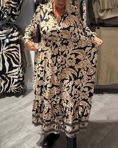 Clara - Vestido camisero floral de estilo vintage