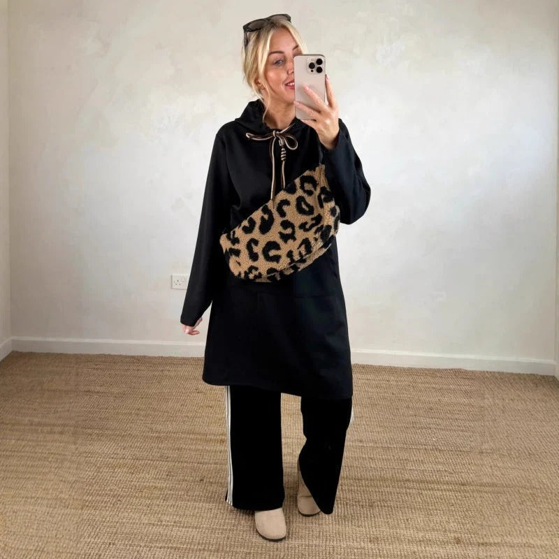 Julia - Sudadera larga oversized con capucha