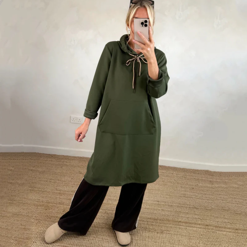 Julia - Sudadera larga oversized con capucha