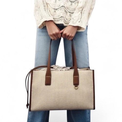 NEFTARI - Bolso Tote en lona elegante - CARMEN VELVET