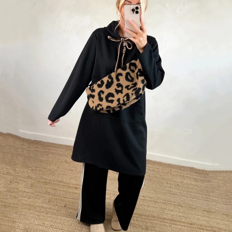 Julia - Sudadera larga oversized con capucha